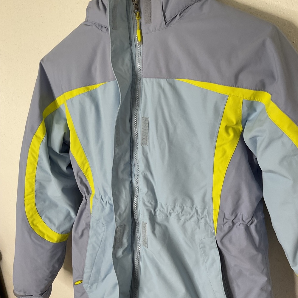 L.L. Bean Girls Blue Thinsulate Hooded Winter Jacket Outdoor Snow, Large 14/16 - Picture 4 of 16